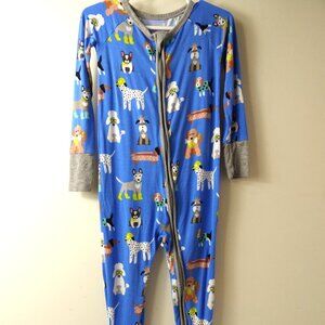 Little Sleepies Dapper Dogs Footie, Size 2T